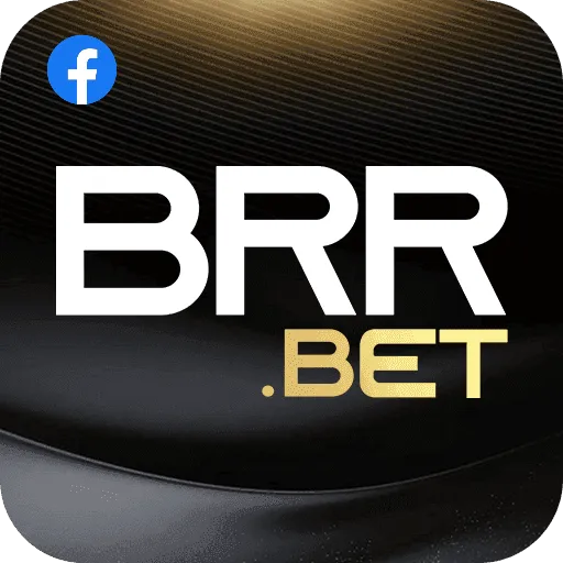 Imagem promovendo a página oficial da brrbet no Facebook